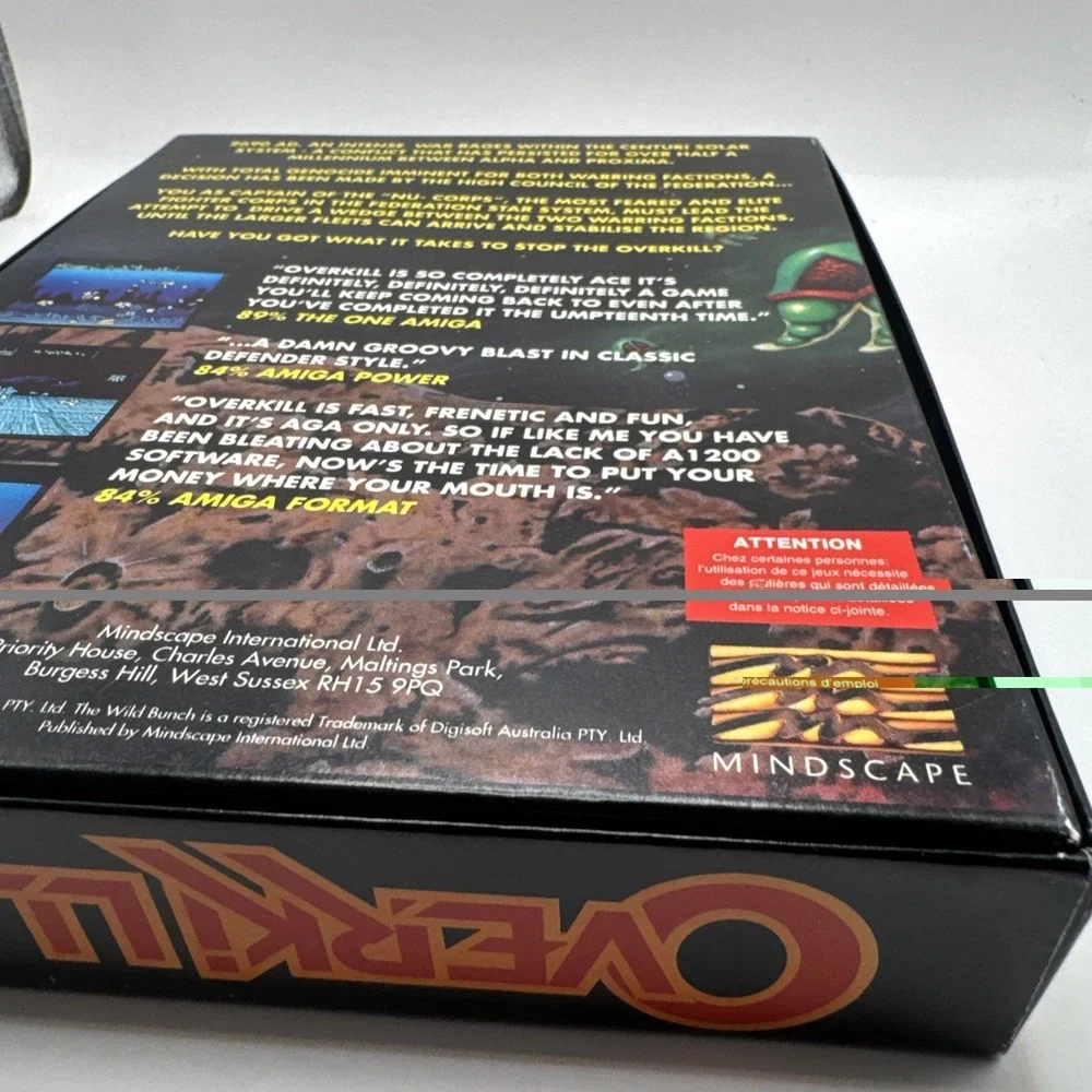 Overkill Commodore Amiga 1200 4000 Disks CIB COMPLETE W/ Poster & Reg Card